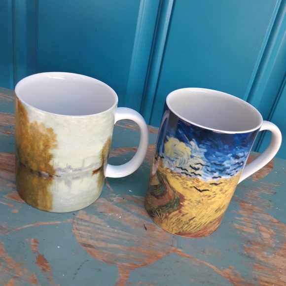 Art Mugs Monet Van Gogh Mug Set of 2 Impressionist Artist Museum Coffee Cups - Picture 4 of 10